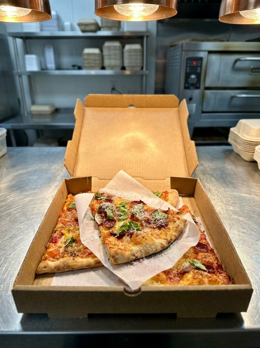 AI food photography for ghost kitchen burger delivery app listing packaging