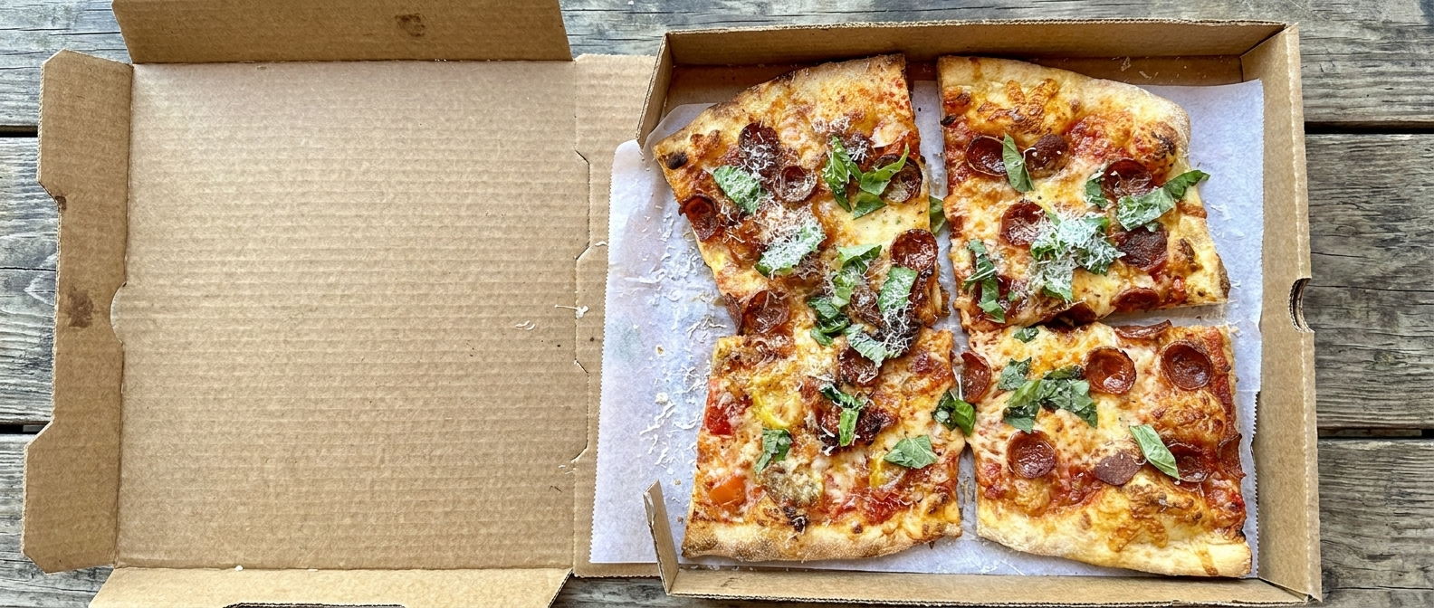 Top-down flat lay pizza tabletop camera angle preview