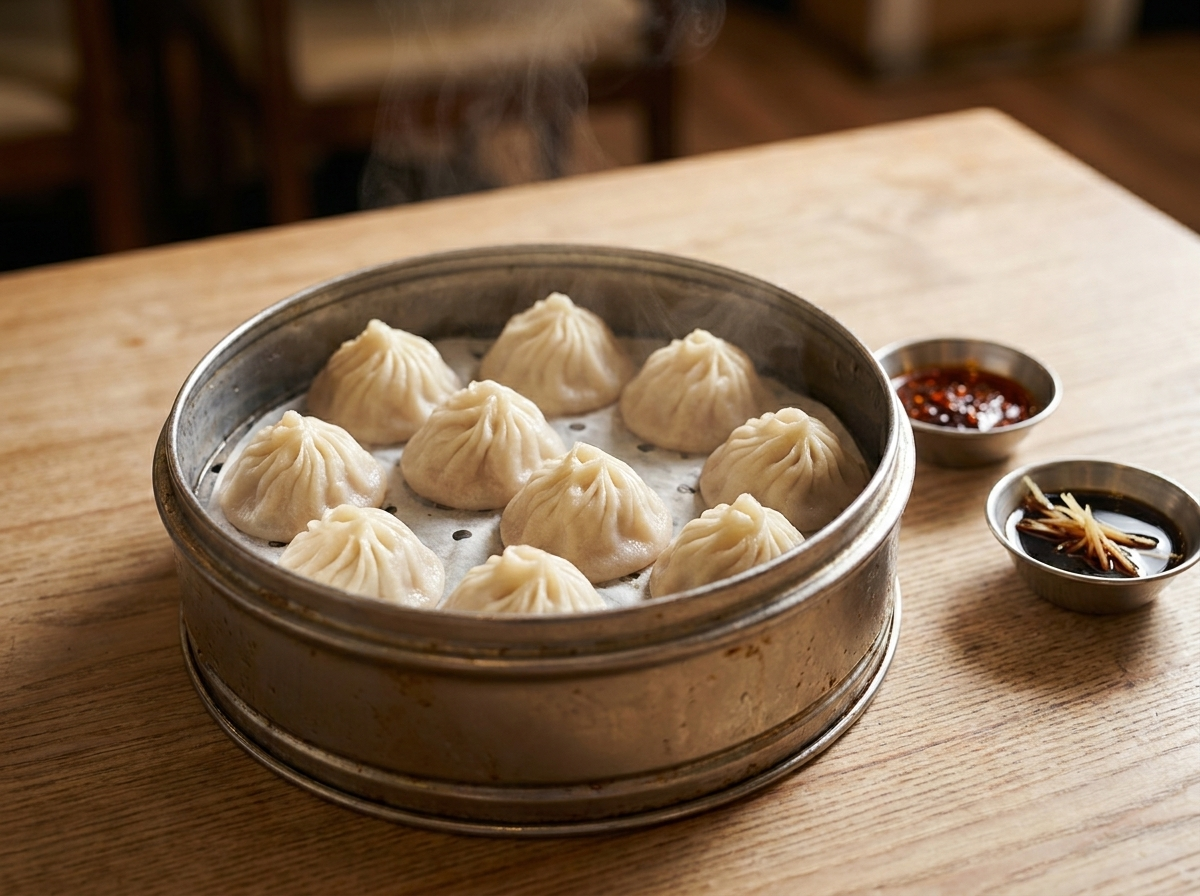 AI food photography generator dim sum platter for restaurant QR menu