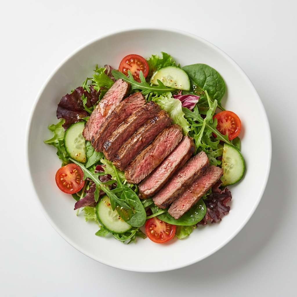 AI food photography clean bright style healthy bowl with studio lighting